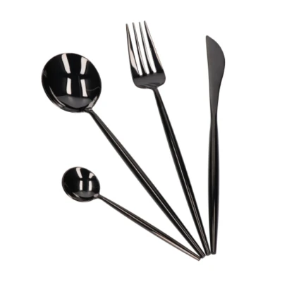 UB Set de 24 piese tacamuri in stil portughez- culoare NEGRU