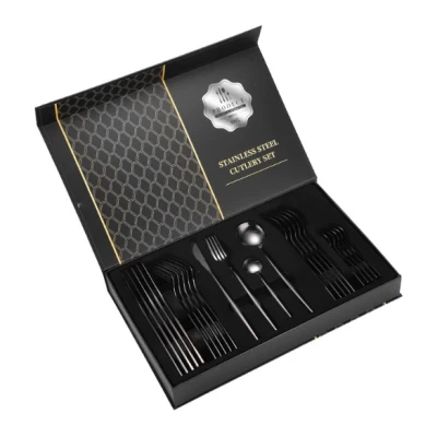 UB Set de 24 piese tacamuri in stil portughez- culoare NEGRU