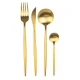 Set de 4 piese tacamuri in stil portughez- culoare auriu