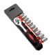 Set de Chei Tubulare 1/4" cu Clicket - 12 Bucati, din Crom si Vanadiu