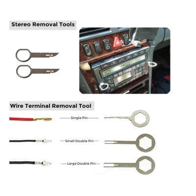 Set husa 19 piese extractoare pentru radio tapiterie cleme auto