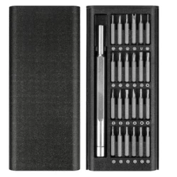 Set Surubelnite de Precizie 24 in 1 cu Trusa de depozitare Neagra