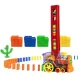 Set trenulet electric de jucarie cu 60 de piese domino