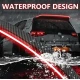 Spoiler portbagaj spate cu LED stil fibra de carbon 120 cm