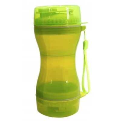 Sticla cu 3 in 1 pentru animale, Mancare si Apa, Plastic