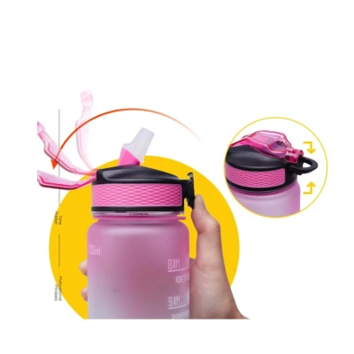 UB Sticla de apa potabila fitness Colorata 32Oz cu Marcator de timp