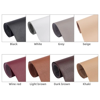Sul autoadeziv din piele ecologica (imitatie piele) 0.75 x 2.5m BEJ  (cream deschis) cu textura