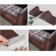 Sul autoadeziv din piele ecologica (imitatie piele) 0.75 x 2.5m Wenghe (Maro inchis) cu textura