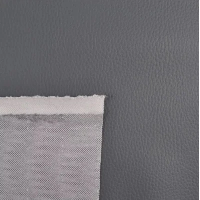 Sul autoadeziv din piele ecologica (imitatie piele) 75 CM x 250 CM GRI inchis cu textura