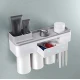 Suport Dispenser pasta de dinti cu 3 pahare magnetice 6 periute