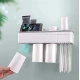 Suport Dispenser pasta de dinti cu 3 pahare magnetice 6 periute