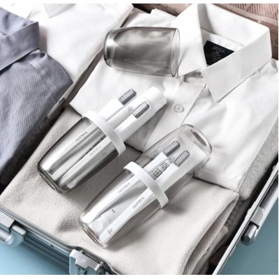 Suport Multifunctional Transparent pentru Periuta de Dinti