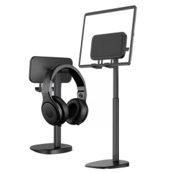 Suport Reglabil pentru Telefon/Tableta de birou cu suport pentru Casti Q-ZJ201