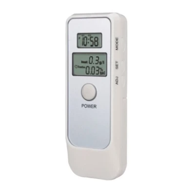 Tester de Alcoolemie digital functie de ceas cronometru Alb