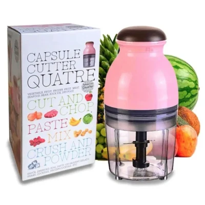 Tocator QUATRE multifunctional pentru legume si fructe Roz 600 ml
