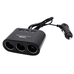 Triplu Bricheta Auto cu Fir OLESSON 1653 si 2 x USB 1 x USB C 