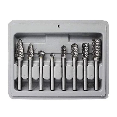 Trusa 8 Freze de CARBURA 6mm MARI pentru Metal