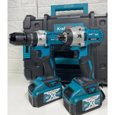Trusa Masina cu Impact + Autofiletanta cu 2 Acumulatori 36V