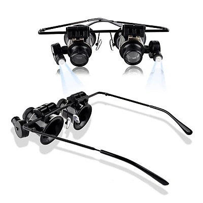 Ochelari Cu Lentile Microscop 20x Si LED Ochelari Cu Lentile Microscop 20x Si LED