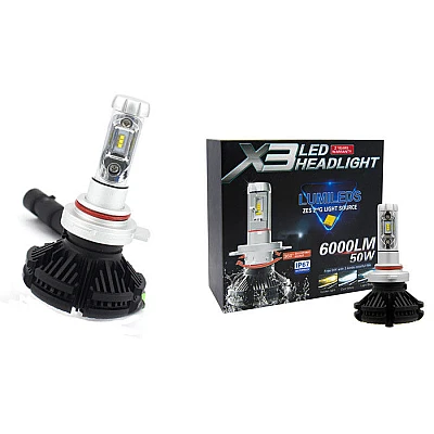 Set de 2 Lampi LED auto X3 H7 Premium putere 50W 6000LM temperatura 8000K Set de 2 Lampi LED auto X3 H7 Premium putere 50W 6000LM temperatura 8000K