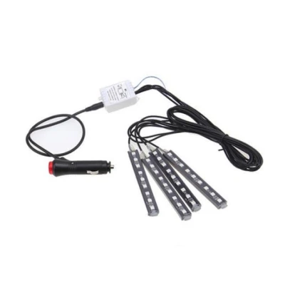 Benzi Led Auto Ambientale 9 Led 8 Culori Telecomanda