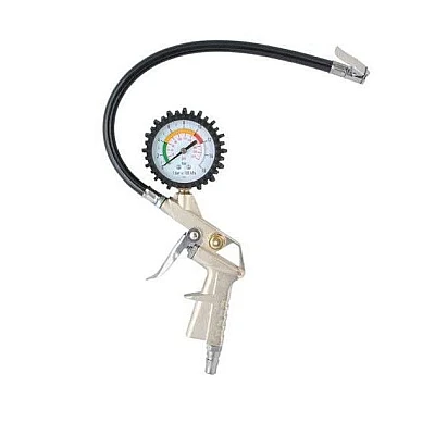 Pistol Umflat pentru Compresor cu Manometru si Furtun 35cm Pistol Umflat pentru Compresor cu Manometru si Furtun 35cm