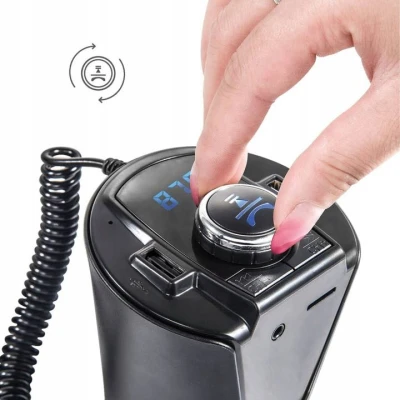 Modulator Bluetooth Auto ElektroStator BX6, FM, 2 x USB, Negru