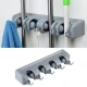 Suport de perete pentru 4 maturi si mopuri Broom Holder