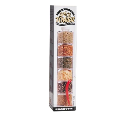 TURN condimente Spice Tower ce include 6 recipiente  transparent