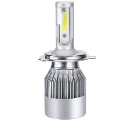 Set 2 Lampi LED C6 H4 cu doua faze Lumina ALBA temperatura 6500K putere 55W 
