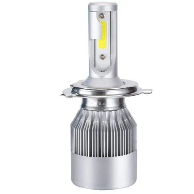 Set 2 Lampi LED C6 H4 cu doua faze Lumina ALBA temperatura 6500K putere 55W 