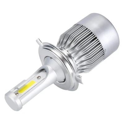 Set 2 Lampi LED C6 H4 cu doua faze Lumina ALBA temperatura 6500K putere 55W 