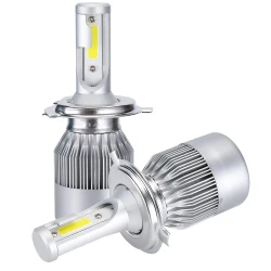 Set 2 Lampi LED C6 H4 Lumina ALBA 6500K 72W/set  cu 2 faze