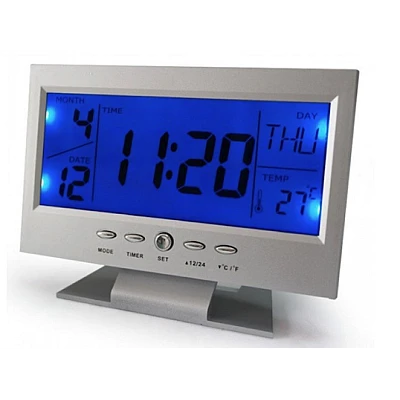 Ceas cu ecran LCD DS 8082 Argintiu Ceas cu ecran LCD DS 8082 Argintiu
