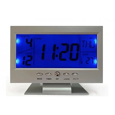 Ceas cu ecran LCD DS 8082 Argintiu Ceas cu ecran LCD DS 8082 Argintiu