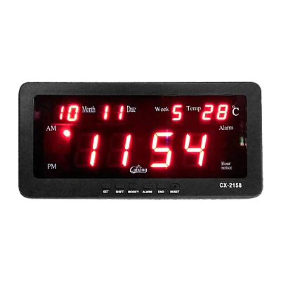 Ceas digital LED CX-2158 cu functie de alarma data temperatura Ceas digital LED CX-2158 cu functie de alarma data temperatura