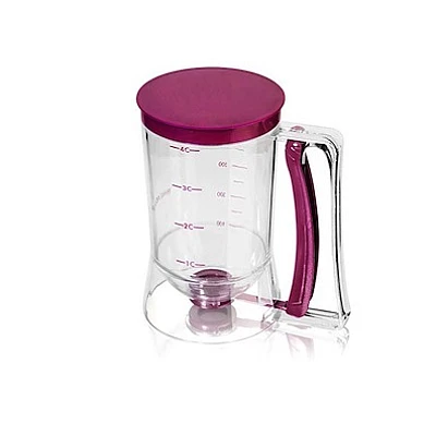 Dispenser Aluat pentru clatite transparent cu capac mov Dispenser Aluat pentru clatite transparent cu capac mov