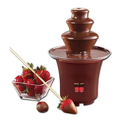 Mini fantana de ciocolata cu 3 nivele Fondue Mini fantana de ciocolata cu 3 nivele Fondue