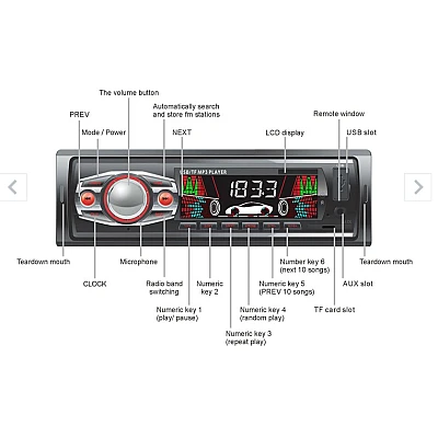 Player auto PA6247 cu display LCD si telecomanda Player auto PA6247 cu display LCD si telecomanda