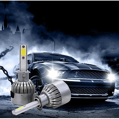 Set 2 Lampi LED C6 H1 Lumina ALBA 6500K 55W 7600 lumeni/ set Set 2 Lampi LED C6 H1 Lumina ALBA 6500K 55W 7600 lumeni/ set