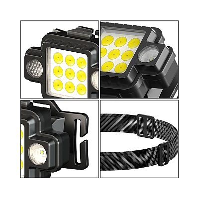 Lanterna de cap 9 LED COB/XPG KL533 5W 1000lm USB magnet Lanterna de cap 9 LED COB/XPG KL533 5W 1000lm USB magnet