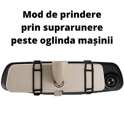 Oglinda AUTO display 3.5" cu camera fata-spate Oglinda AUTO display 3.5" cu camera fata-spate