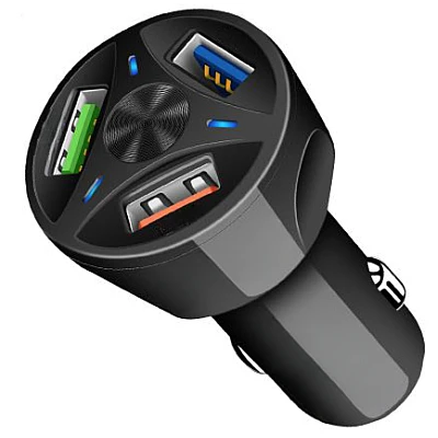 Incarcator Auto cu Incarcare Rapida si 3 USB putere 55W Incarcator Auto cu Incarcare Rapida si 3 USB putere 55W