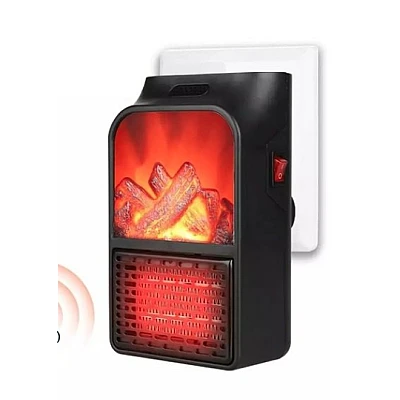 Aeroterma Flame Heater portabila tip SEMINEU cu telecomanda si efect de flacara Aeroterma Flame Heater portabila tip SEMINEU cu telecomanda si efect de flacara