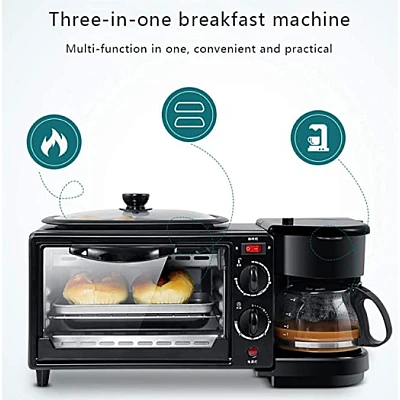 Aparat Multifunctional 3 In 1 Mic Dejun Cuptor Gratar Filtru Cafea Aparat Multifunctional 3 In 1 Mic Dejun Cuptor Gratar Filtru Cafea