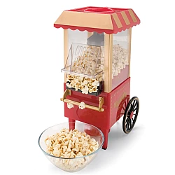 Aparat de popcorn tip Carucior cu 2 roti Old Fashioned