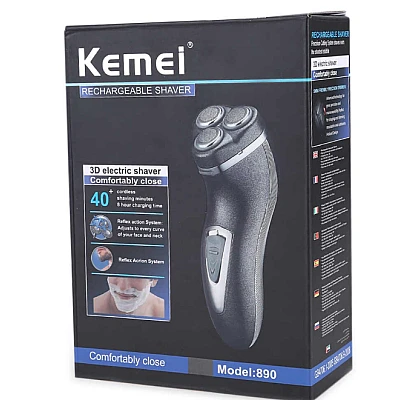 Aparat de ras KEMEI KM-890 electric plutitor cu trei taieturi cu filetare Aparat de ras KEMEI KM-890 electric plutitor cu trei taieturi cu filetare