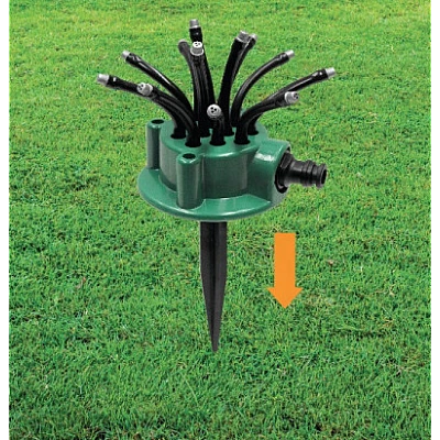 Aspersor de gradina cu 12 furtunuri flexibile semi-ajustabile Aspersor de gradina cu 12 furtunuri flexibile semi-ajustabile