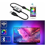 Banda Smart Led RGB continua 2m ambientala TV USB bluetooth cu controler remote din telefon