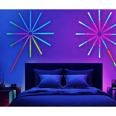 Banda artificii LEDBluetooth/USB Control prin telecomanda/telefon RGB Sincronizare audio 2 cm Multicolor Banda artificii LEDBluetooth/USB Control prin telecomanda/telefon RGB Sincronizare audio 2 cm Multicolor